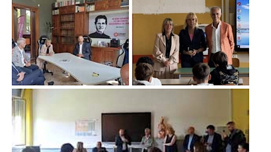 Primo giorno di scuola, l'assessore regionale Chiarelli a Borgomanero