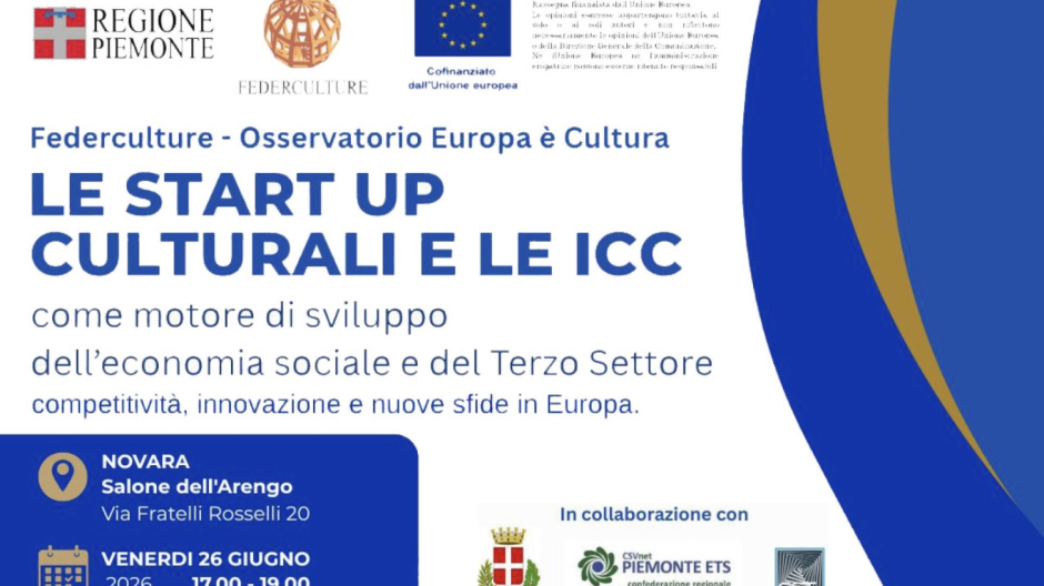 Novara, incontro sulle start-up culturali e le ICC