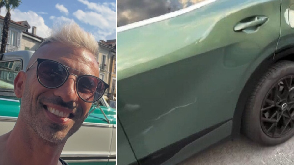 Il “regalo” di Verbania al campione di moto: auto rigata all’evento benefico